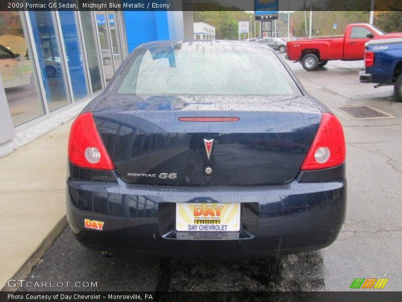 Midnight Blue Metallic / Ebony 2009 Pontiac G6 Sedan