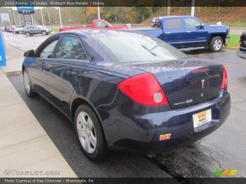 Midnight Blue Metallic / Ebony 2009 Pontiac G6 Sedan