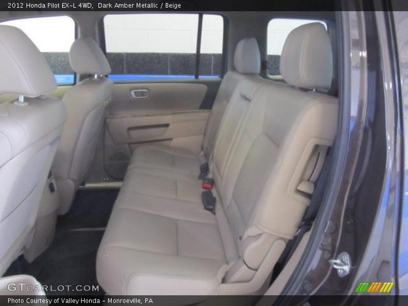 Dark Amber Metallic / Beige 2012 Honda Pilot EX-L 4WD