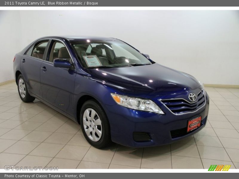 Blue Ribbon Metallic / Bisque 2011 Toyota Camry LE