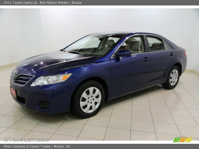 Blue Ribbon Metallic / Bisque 2011 Toyota Camry LE