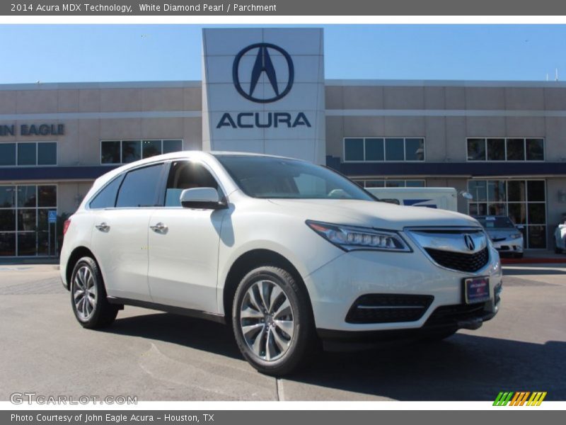 White Diamond Pearl / Parchment 2014 Acura MDX Technology