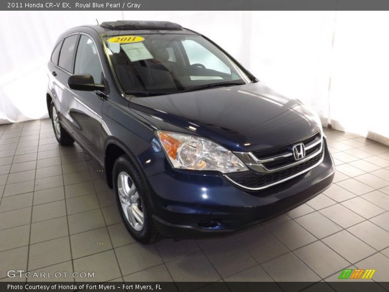 Royal Blue Pearl / Gray 2011 Honda CR-V EX