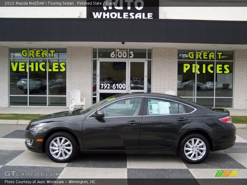 Polished Slate / Black 2013 Mazda MAZDA6 i Touring Sedan