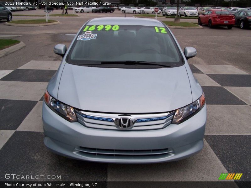 Cool Mist Metallic / Gray 2012 Honda Civic Hybrid Sedan