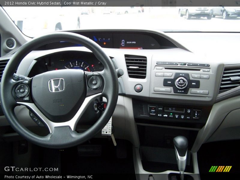 Cool Mist Metallic / Gray 2012 Honda Civic Hybrid Sedan