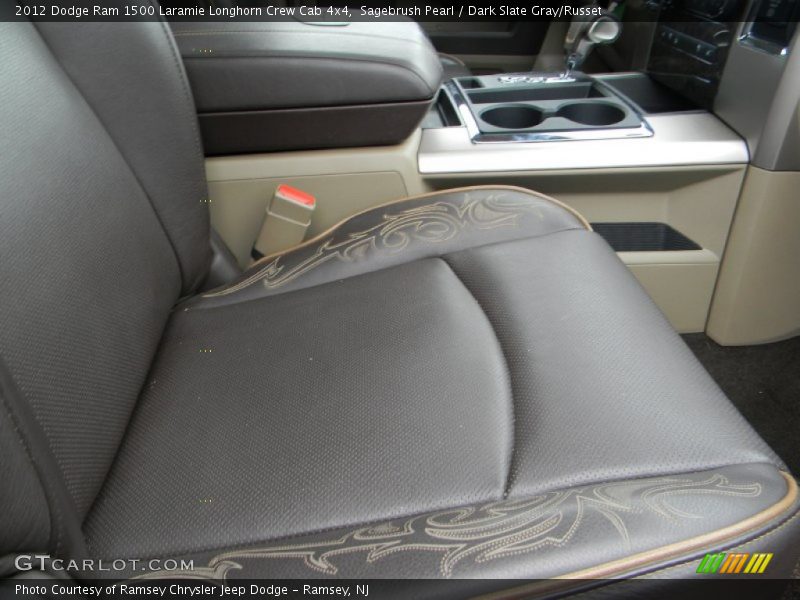Sagebrush Pearl / Dark Slate Gray/Russet 2012 Dodge Ram 1500 Laramie Longhorn Crew Cab 4x4