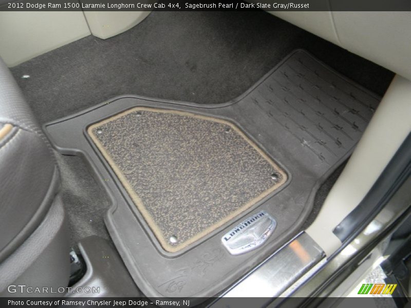 Sagebrush Pearl / Dark Slate Gray/Russet 2012 Dodge Ram 1500 Laramie Longhorn Crew Cab 4x4