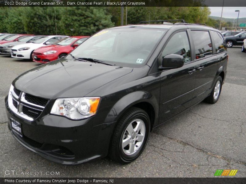 Dark Charcoal Pearl / Black/Light Graystone 2012 Dodge Grand Caravan SXT