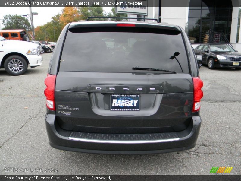 Dark Charcoal Pearl / Black/Light Graystone 2012 Dodge Grand Caravan SXT