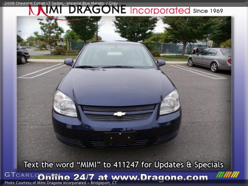 Imperial Blue Metallic / Gray 2008 Chevrolet Cobalt LT Sedan