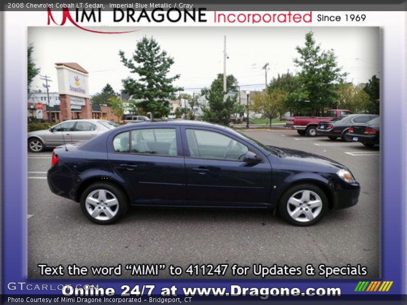 Imperial Blue Metallic / Gray 2008 Chevrolet Cobalt LT Sedan