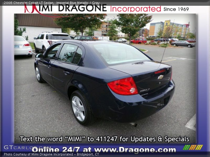 Imperial Blue Metallic / Gray 2008 Chevrolet Cobalt LT Sedan