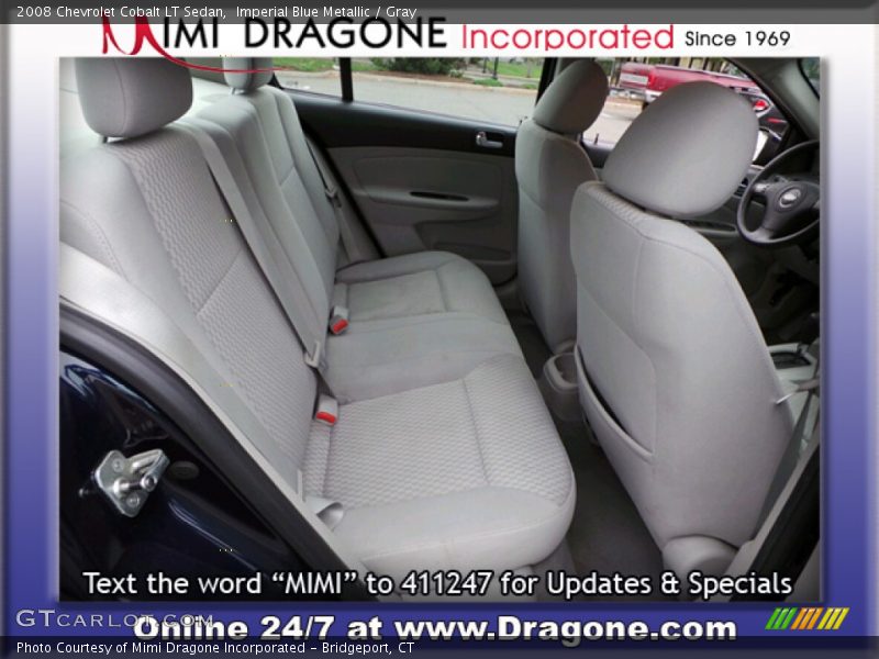 Imperial Blue Metallic / Gray 2008 Chevrolet Cobalt LT Sedan