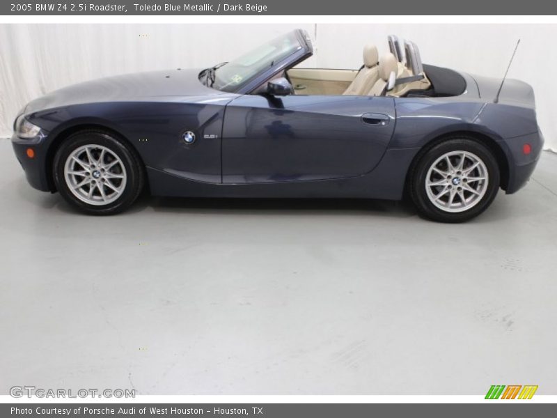 Toledo Blue Metallic / Dark Beige 2005 BMW Z4 2.5i Roadster