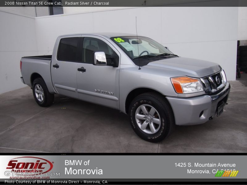 Radiant Silver / Charcoal 2008 Nissan Titan SE Crew Cab
