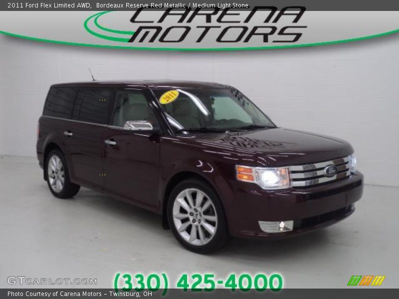 Bordeaux Reserve Red Metallic / Medium Light Stone 2011 Ford Flex Limited AWD