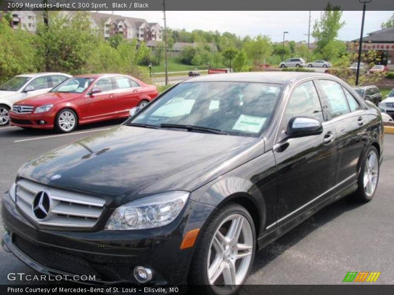 Black / Black 2009 Mercedes-Benz C 300 Sport