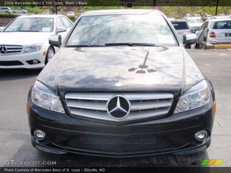 Black / Black 2009 Mercedes-Benz C 300 Sport
