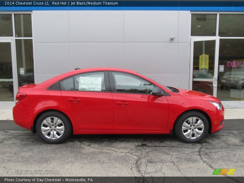 Red Hot / Jet Black/Medium Titanium 2014 Chevrolet Cruze LS