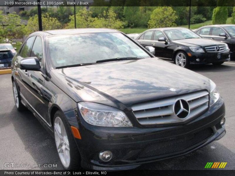 Black / Black 2009 Mercedes-Benz C 300 Sport