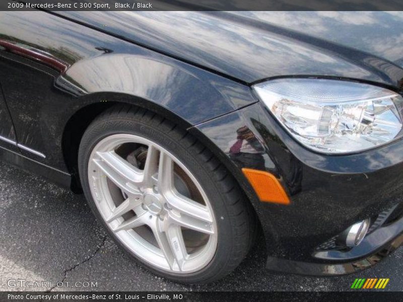 Black / Black 2009 Mercedes-Benz C 300 Sport