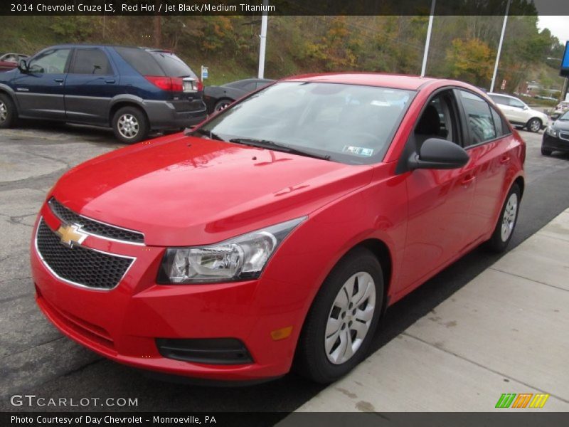 Red Hot / Jet Black/Medium Titanium 2014 Chevrolet Cruze LS