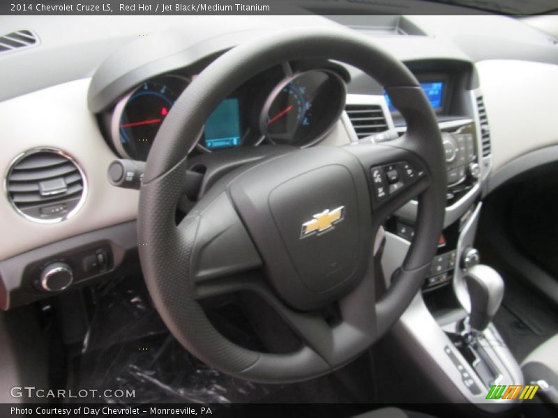 Red Hot / Jet Black/Medium Titanium 2014 Chevrolet Cruze LS