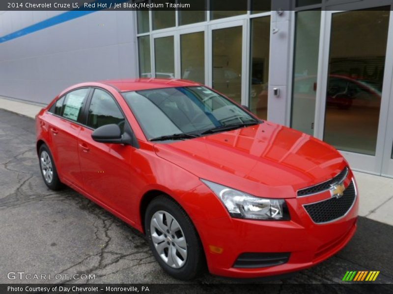 Red Hot / Jet Black/Medium Titanium 2014 Chevrolet Cruze LS