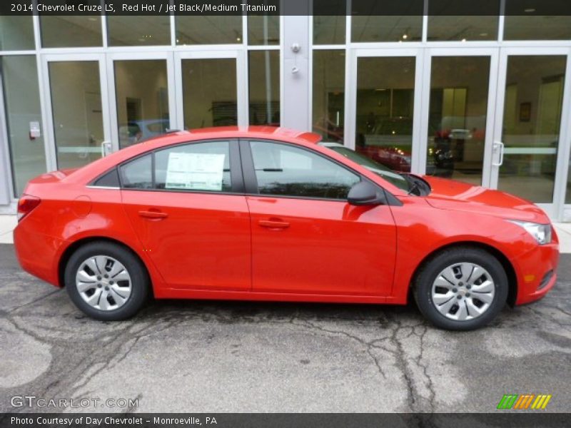 Red Hot / Jet Black/Medium Titanium 2014 Chevrolet Cruze LS