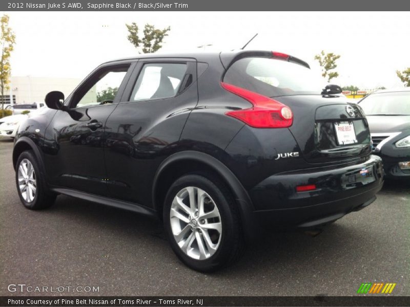 Sapphire Black / Black/Silver Trim 2012 Nissan Juke S AWD