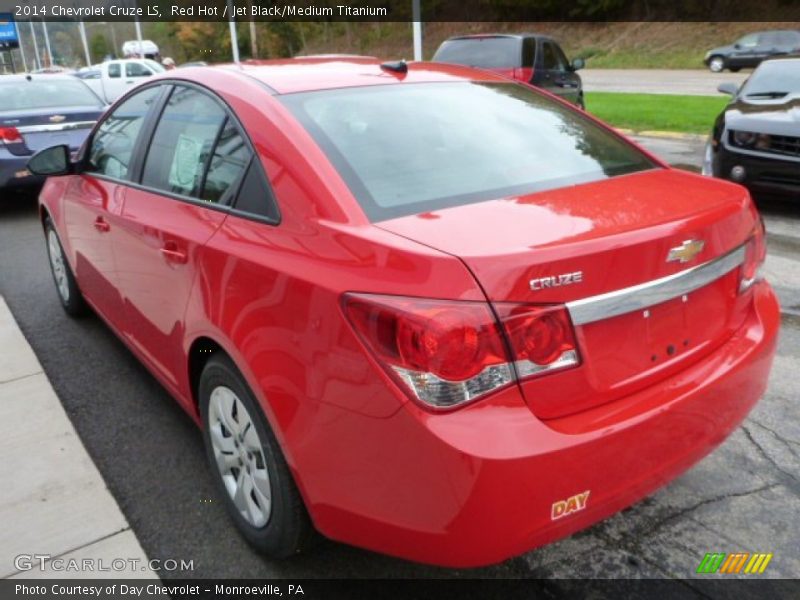 Red Hot / Jet Black/Medium Titanium 2014 Chevrolet Cruze LS