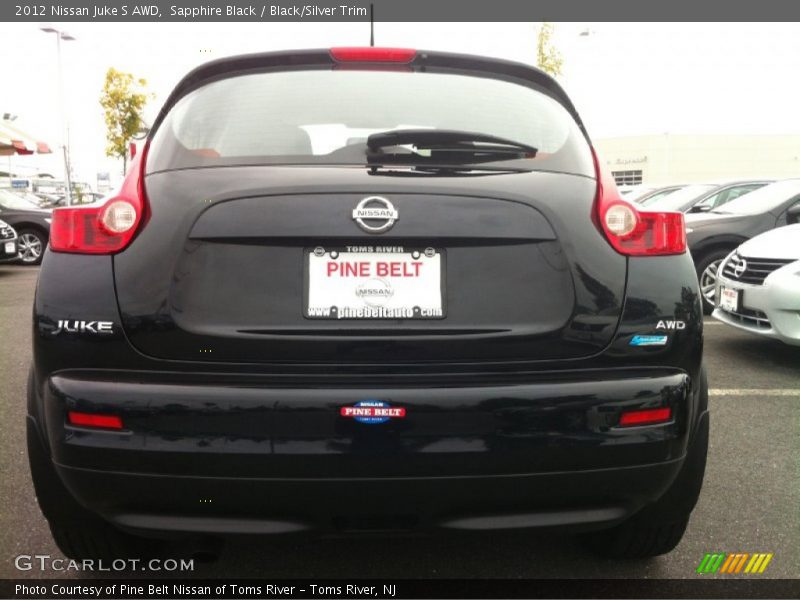 Sapphire Black / Black/Silver Trim 2012 Nissan Juke S AWD