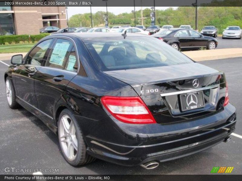 Black / Black 2009 Mercedes-Benz C 300 Sport
