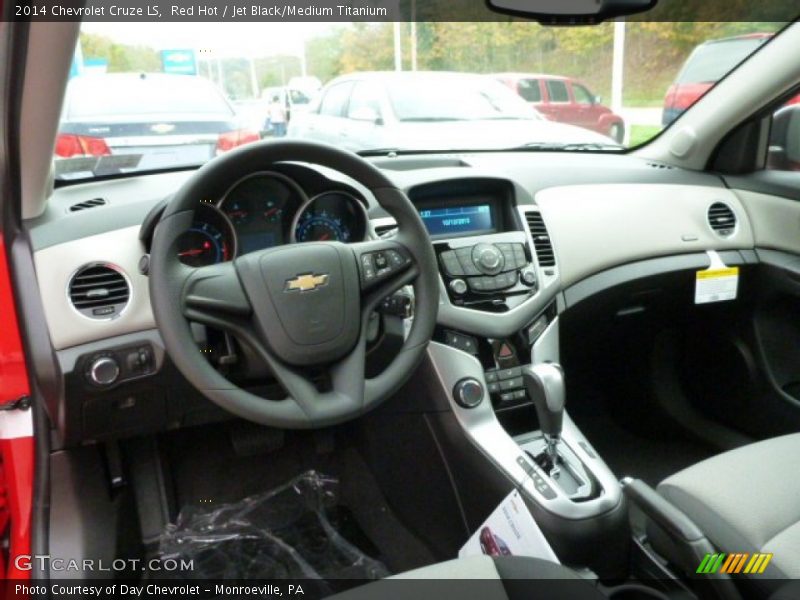 Red Hot / Jet Black/Medium Titanium 2014 Chevrolet Cruze LS