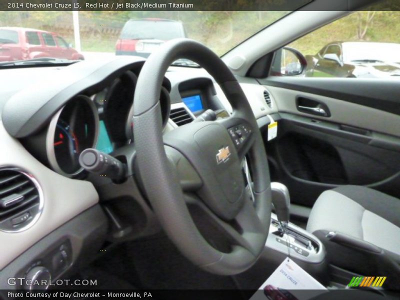 Red Hot / Jet Black/Medium Titanium 2014 Chevrolet Cruze LS
