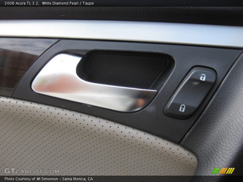 White Diamond Pearl / Taupe 2008 Acura TL 3.2