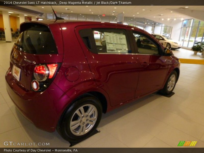 Deep Magenta Metallic / Jet Black/Dark Titanium 2014 Chevrolet Sonic LT Hatchback