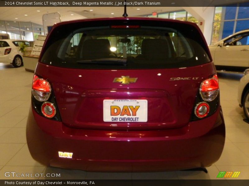 Deep Magenta Metallic / Jet Black/Dark Titanium 2014 Chevrolet Sonic LT Hatchback