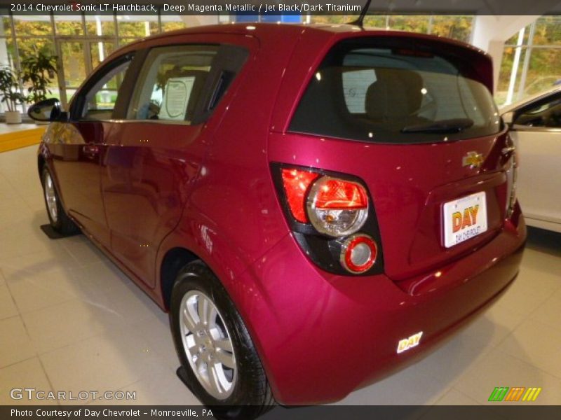 Deep Magenta Metallic / Jet Black/Dark Titanium 2014 Chevrolet Sonic LT Hatchback
