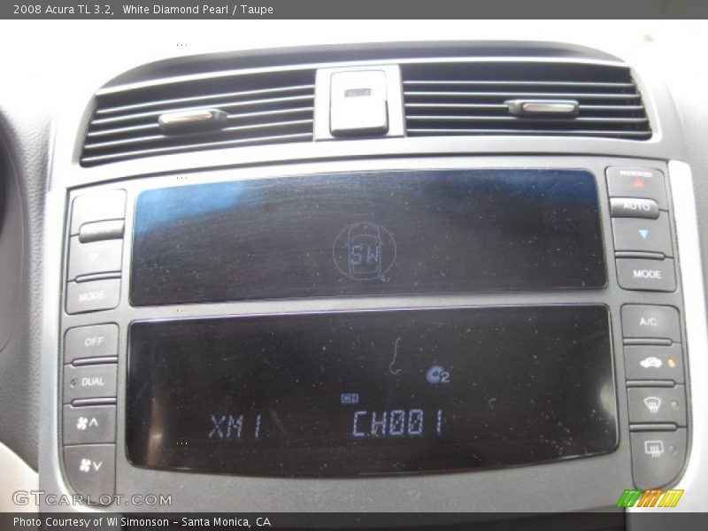 White Diamond Pearl / Taupe 2008 Acura TL 3.2