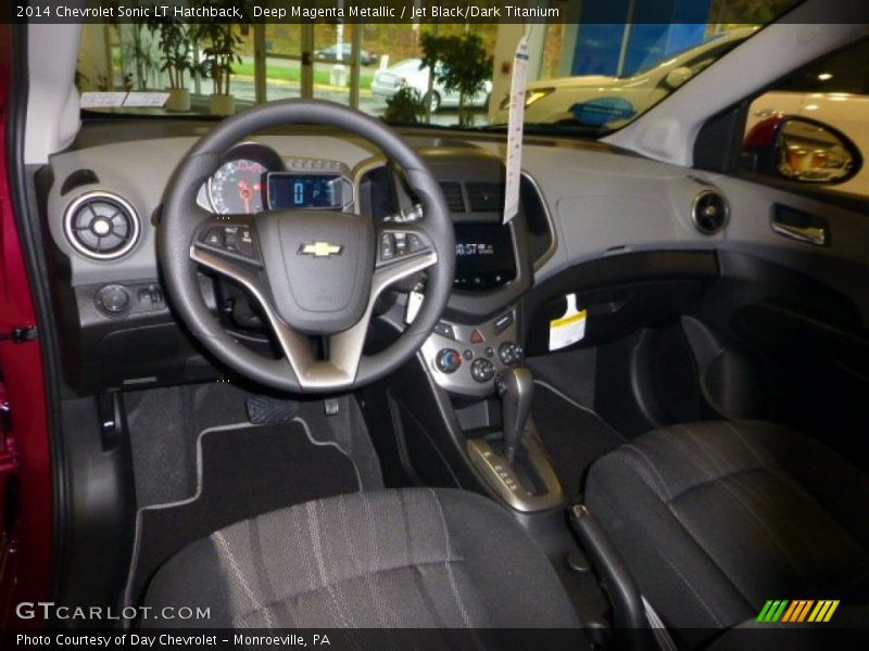 Deep Magenta Metallic / Jet Black/Dark Titanium 2014 Chevrolet Sonic LT Hatchback