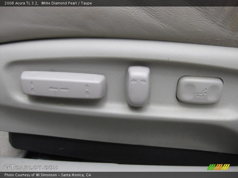 White Diamond Pearl / Taupe 2008 Acura TL 3.2