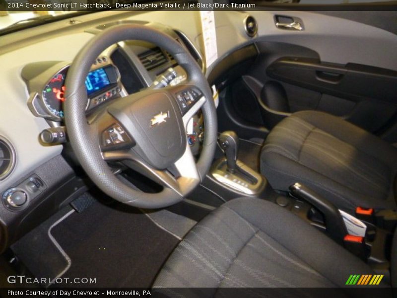 Deep Magenta Metallic / Jet Black/Dark Titanium 2014 Chevrolet Sonic LT Hatchback