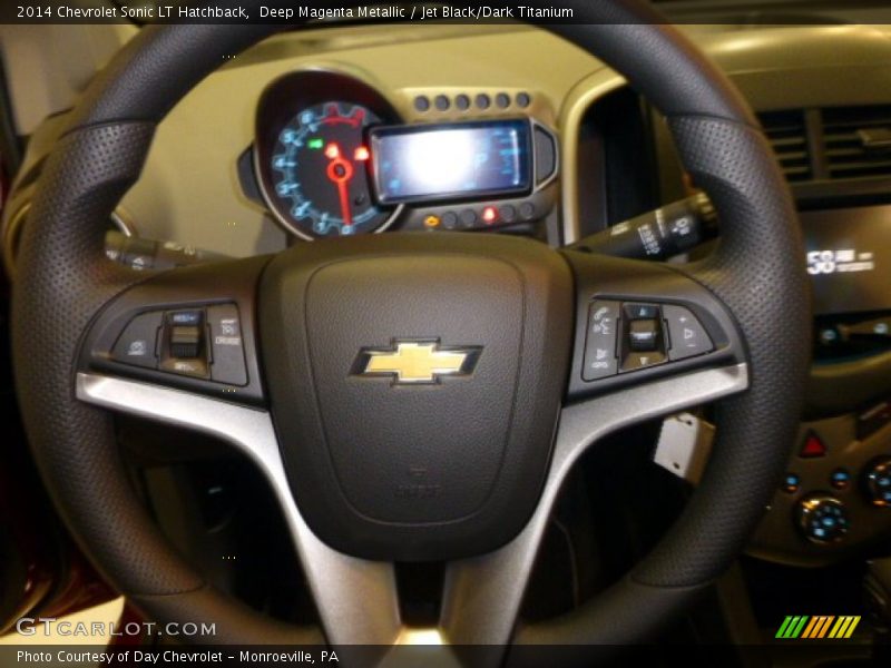 Deep Magenta Metallic / Jet Black/Dark Titanium 2014 Chevrolet Sonic LT Hatchback
