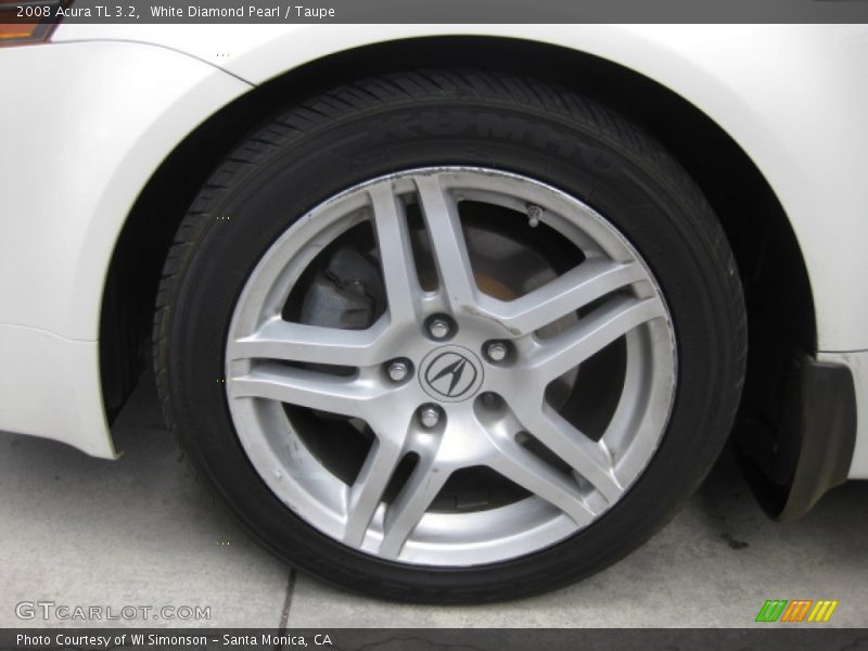 White Diamond Pearl / Taupe 2008 Acura TL 3.2