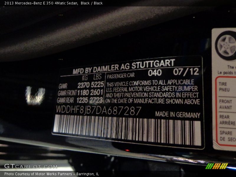 Black / Black 2013 Mercedes-Benz E 350 4Matic Sedan