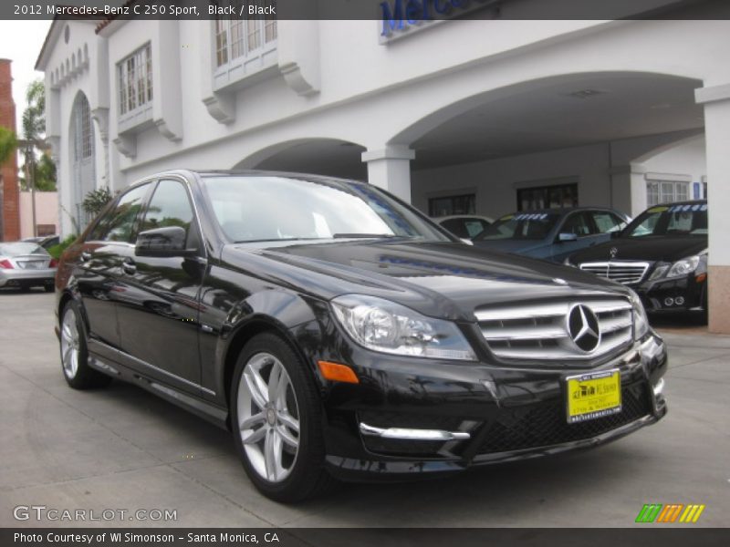 Black / Black 2012 Mercedes-Benz C 250 Sport