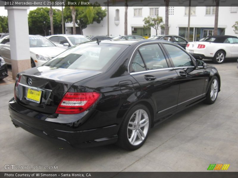 Black / Black 2012 Mercedes-Benz C 250 Sport