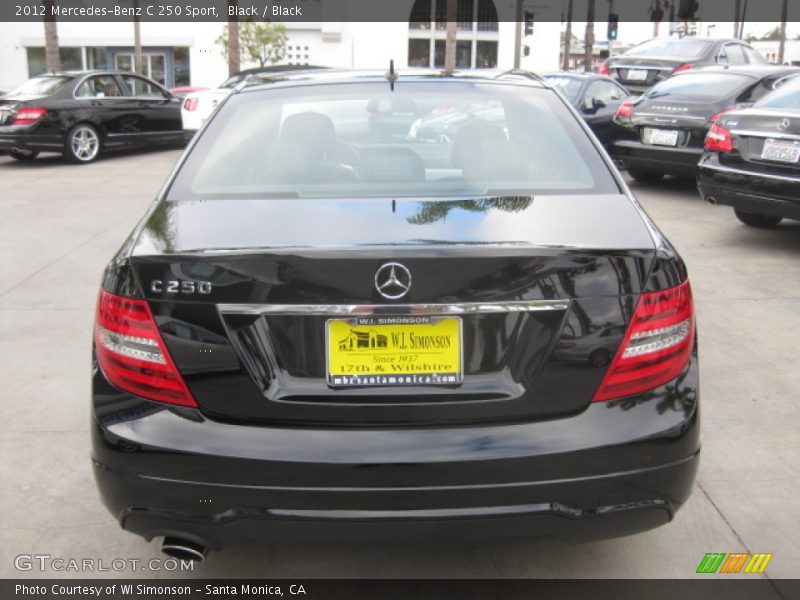 Black / Black 2012 Mercedes-Benz C 250 Sport